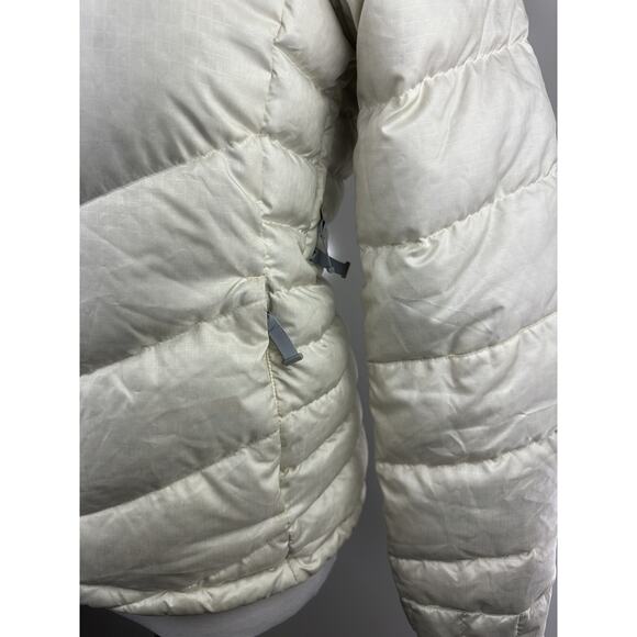 Patagonia Pipe Down Puffer Goose Insulated Coat Off White Women's Medium *Flawed - Picture 7 of 16
